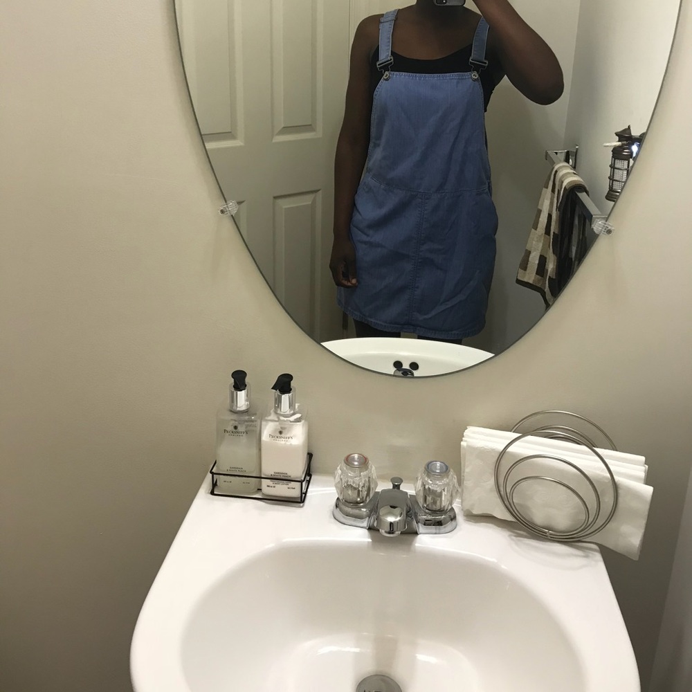 Denim overall dress - Picture 3 of 3